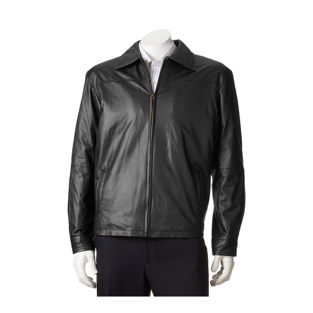 Men's Classic Black Leather Jacket